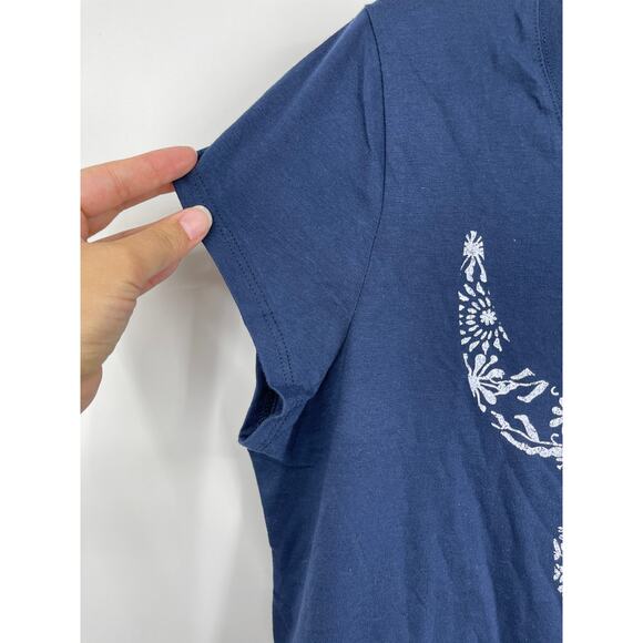 Wound Up Blue Western Rodeo Graphic TShirt Short Sleeve Juniors Womens 3XL NEW - Picture 4 of 8